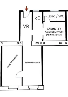 ++ NEU++ TOP Single-Wohnung! 2-Zimmer Altbauwohnung! 4 Gehminuten zur U-6 und Bahnhof Floridsdorf! – Bild 2