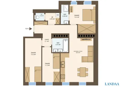 4-Zimmer-Wohnung kaufen in Wien – 89,56 m², € 895.000 – Bild 10 von 10