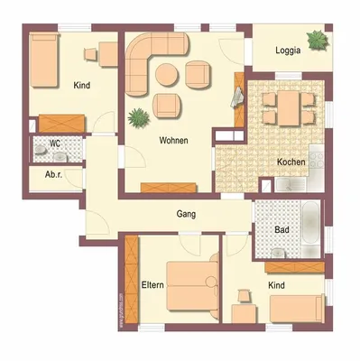 4-Zimmer-Wohnung mieten in Liezen – 90,92 m², € 573 – Bild 3 von 3