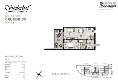 2-Zimmer-Wohnung kaufen in Linz Land – 60,15 m², € 324.000 – Bild 16 von 17