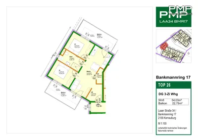 3-Zimmer-Wohnung kaufen in Korneuburg – 54,25 m², € 335.400 – Bild 13 von 18