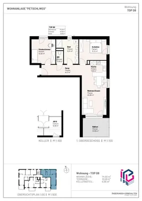 3-Zimmer-Wohnung kaufen in Perg – 74,93 m², € 314.040 – Bild 3 von 3