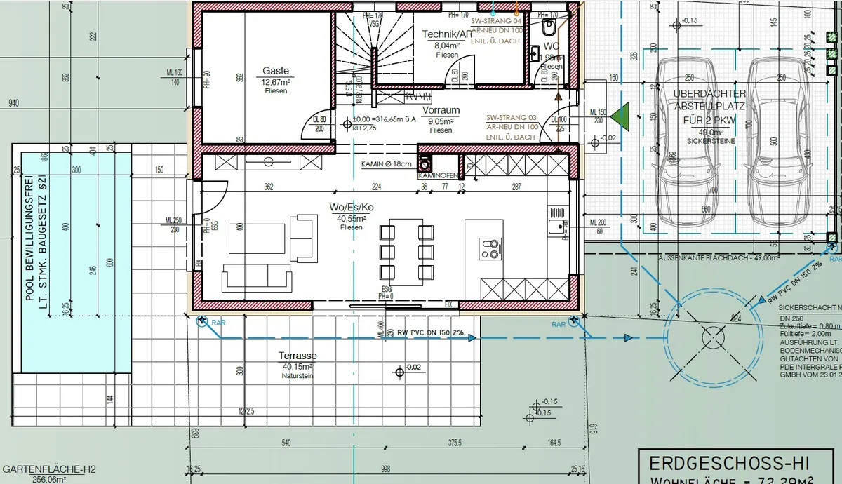 Grundstück Lindenweg Wundschuh inklusive fertigem Projekt Einfamilenhaus 140 m² - Ansicht 2