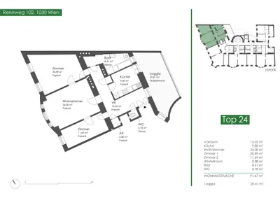 3-Zimmer-Wohnung kaufen in Wien – 91,47 m², € 649.000 – Bild 20 von 20