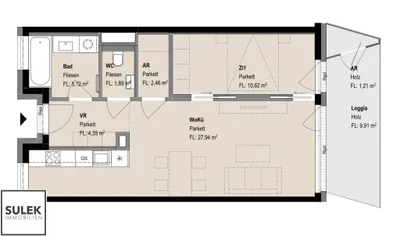 2-Zimmer-Wohnung mieten in Wien – 52,48 m², € 1.675 – Bild 18 von 19
