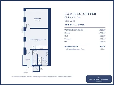 2-Zimmer-Wohnung kaufen in Wien – 49,45 m², € 278.000 – Bild 11 von 11