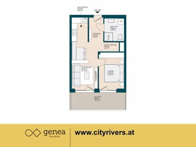 2-Zimmer-Wohnung mieten in Graz – 40,88 m², € 675 – Bild 2 von 18
