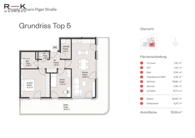 3-Zimmer-Wohnung kaufen in Salzburg Stadt – 76,18 m², € 860.000 – Bild 4 von 4