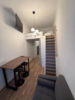 1 Zimmer-Wohnung, voll ausgestattet (inkl. Strom, Heizung & Internet), auf Zeit (6 Monate max)