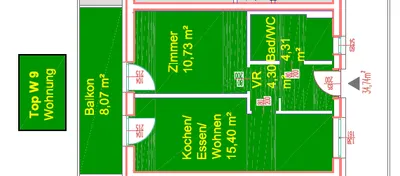 2-Zimmer-Wohnung mieten in Graz – 34,74 m², € 550 – Bild 8 von 8