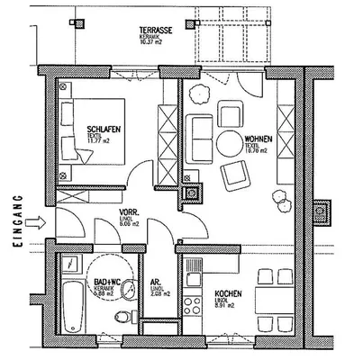 2-Zimmer-Wohnung mieten in Bruck-Mürzzuschlag – 51,46 m², € 610 – Bild 3 von 3