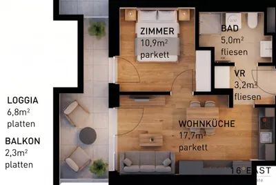 2-Zimmer-Wohnung kaufen in Wien – 36,77 m², € 265.515 – Bild 9 von 9