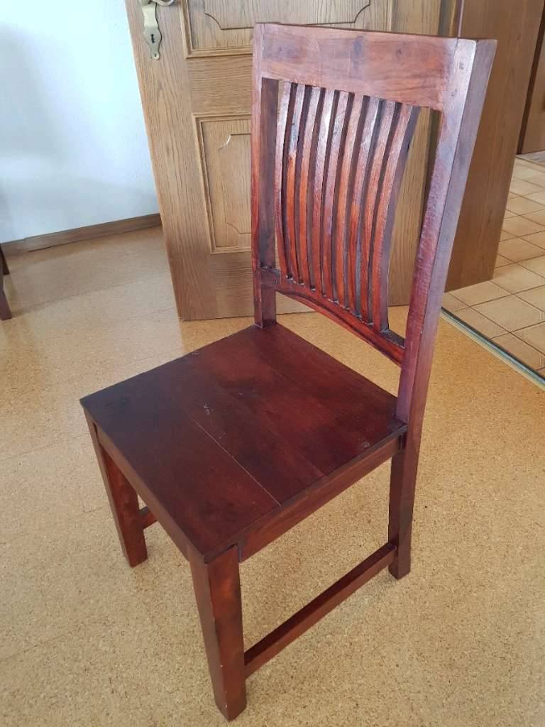 3x Stuhl Cuba Akazienholz / Sheeshamholz massiv antik lackiert ,  Kolonialstil , Holz Sthle JYSK Dnisches Bettenlager,  20,- (4643  Pettenbach) - willhaben