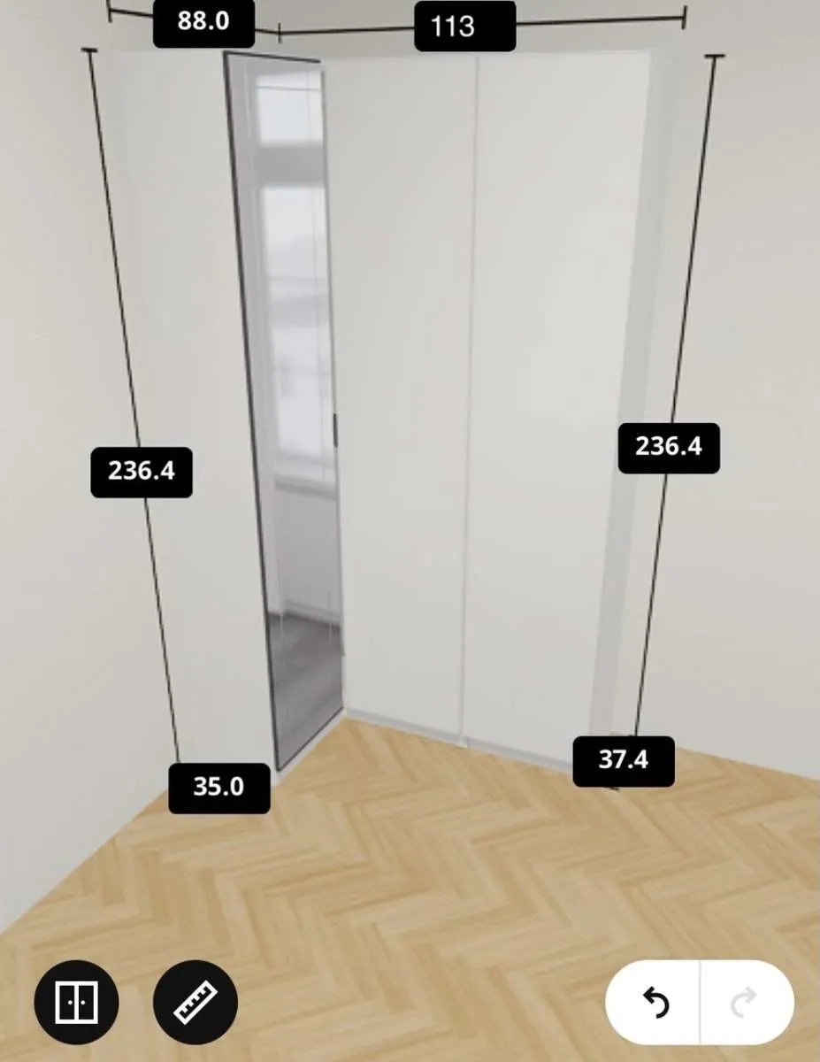 IKEA PAX Eckschrank komplett mit Türen & Inneneinrichtung, weiß, 236 cm hoch, € 120,- (5083 Grödig)