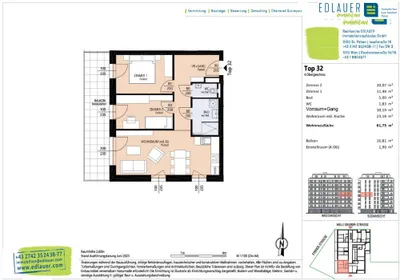 3-Zimmer-Wohnung mieten in Sankt Pölten – 61,75 m², € 986 – Bild 8 von 9
