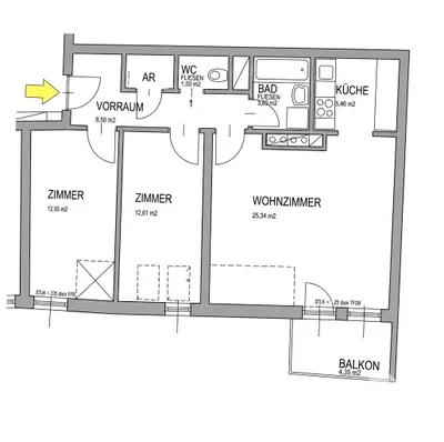 3-Zimmer-Wohnung kaufen in Graz – 70 m², € 187.000 – Bild 21 von 21