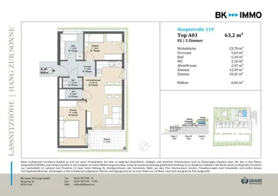 3-Zimmer-Wohnung kaufen in Graz-Umgebung – 63,2 m², € 285.000 – Bild 4 von 4
