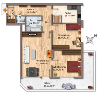 3-Zimmer-Wohnung kaufen in Zell am See – 80,82 m², € 335.000 – Bild 12 von 12