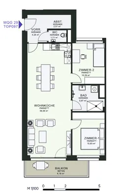 3-Zimmer-Wohnung mieten in Graz – 73,87 m², € 1.173 – Bild 6 von 6