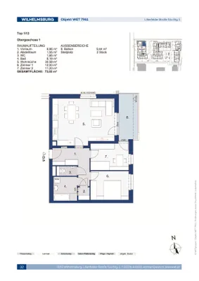 3-Zimmer-Wohnung mieten in Sankt Pölten Land – 73,03 m², € 776 – Bild 2 von 2