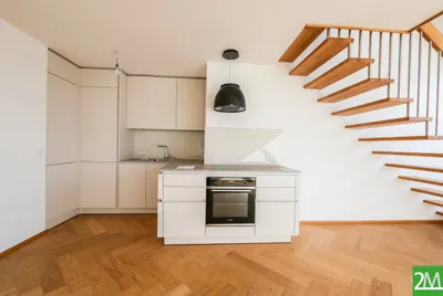 Klimatisierte DG-Maisonette mit toller Dachterrasse und eigenem Garagenplatz