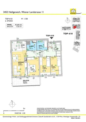 4-Zimmer-Wohnung mieten in Tulln – 91,72 m², € 1.433 – Bild 12 von 16