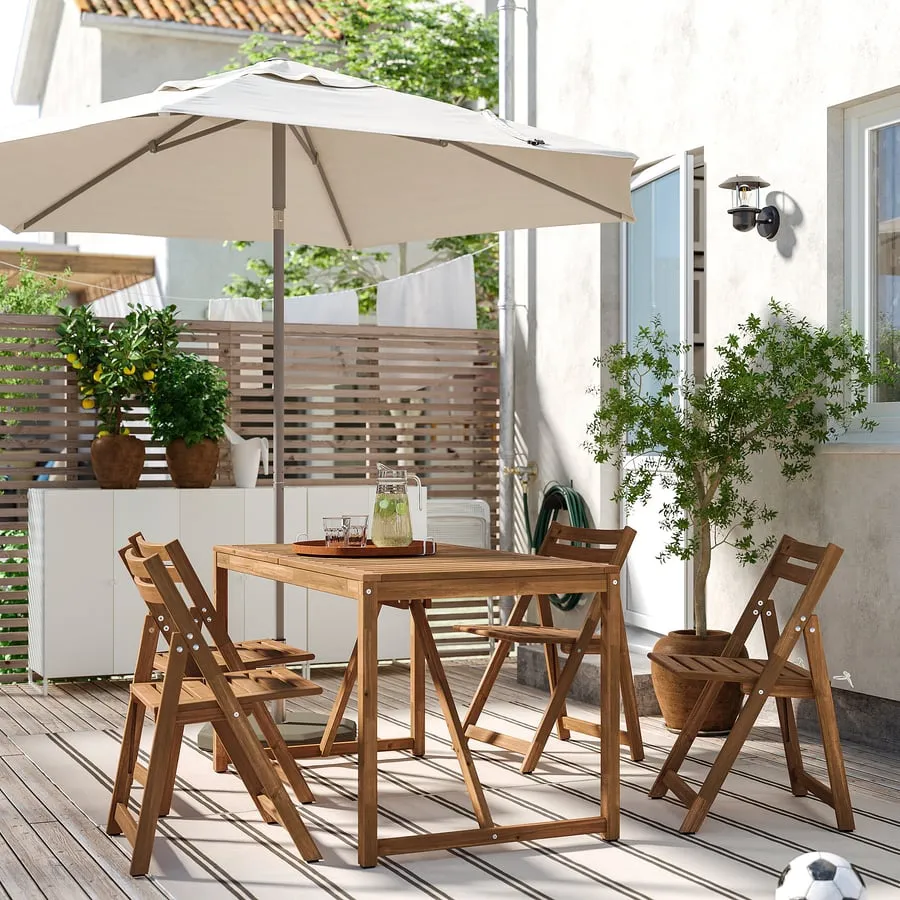 Gartenset - Tisch + 4 Klappstühle IKEA NÄMMARÖ, € 135,- (1210 Wien)
