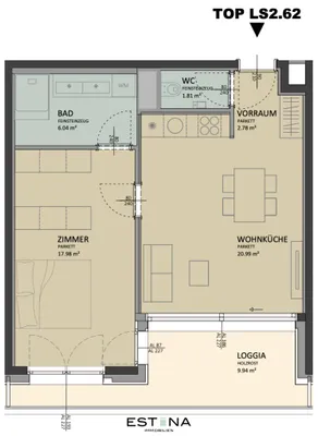 2-Zimmer-Wohnung kaufen in Wien – 49,6 m², € 368.100 – Bild 17 von 17