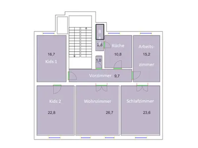 5-Zimmer-Wohnung mieten in Wels – 130 m², € 1.190 – Bild 2 von 12