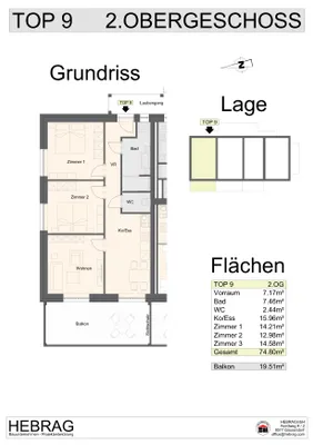 3-Zimmer-Wohnung mieten in Graz-Umgebung – 73 m², € 1.129 – Bild 2 von 18
