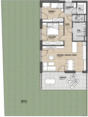 3-Zimmer-Wohnung kaufen in Innsbruck-Land – 76,79 m², € 579.000 – Bild 2 von 2