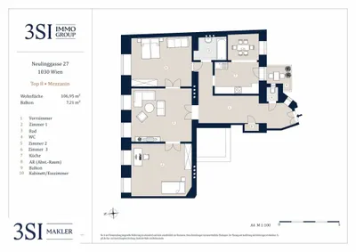 4-Zimmer-Wohnung kaufen in Wien – 106,95 m², € 865.000 – Bild 9 von 9