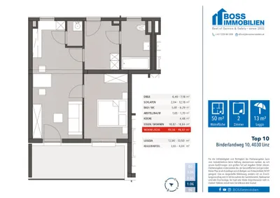 2-Zimmer-Wohnung mieten in Linz – 50,02 m², € 767 – Bild 13 von 13