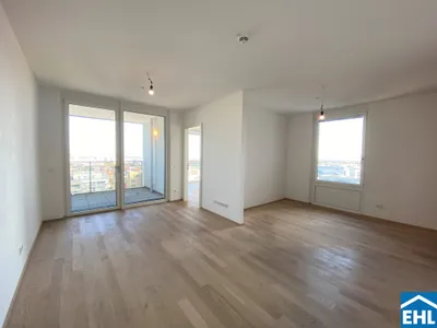 15.OG !!! Großzügige 2 Zimmerwohnung mit Loggia im Herzen von Monte Laa