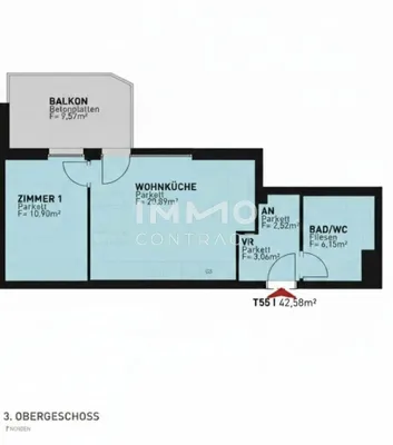 Wohnung mieten in Wien – 42,58 m², € 995 – Bild 19 von 20