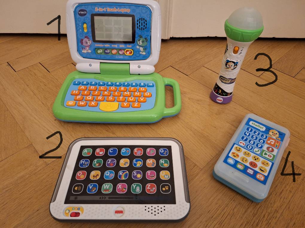 Fisher-Price / V-Tech Lernspielzeug-Set | Laptop / Tablet / Mikrophon / Smart Phone (ab 1 Jahr)
