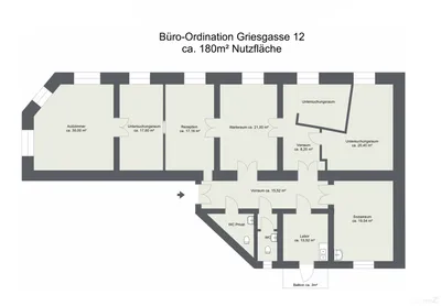 7-Zimmer-Gewerbeimmobilie mieten in Graz – 180 m², € 1.998 – Bild 2 von 27