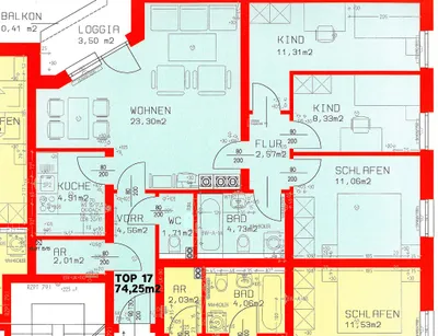 3-Zimmer-Wohnung mieten in Ried im Innkreis – 74,25 m², € 880 – Bild 7 von 7