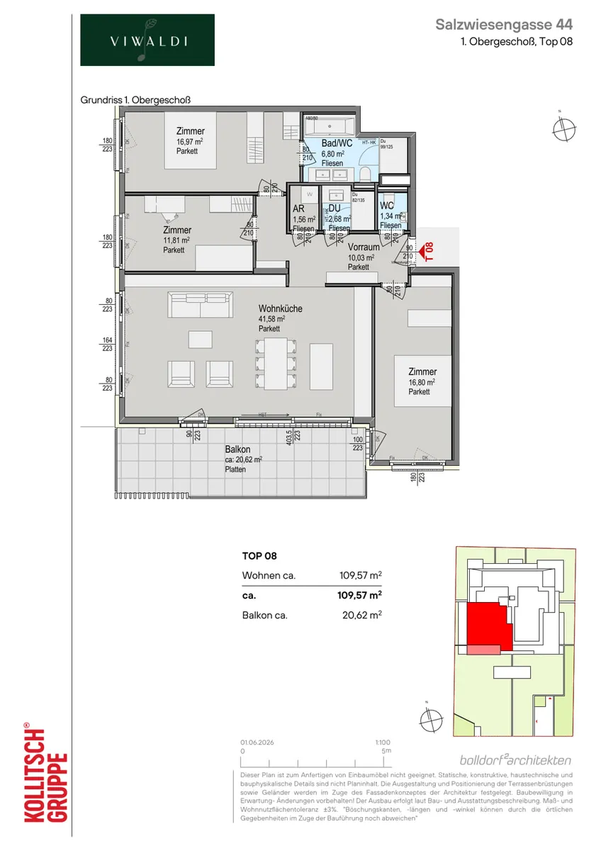 Apartment in Wien, Oberbaumgarten, Baumgarten - Ansicht 2