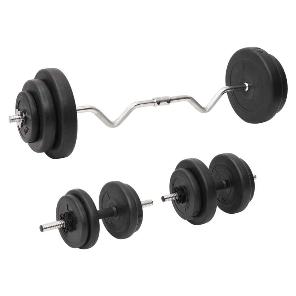 NEU vidaXL Curlhantel und Kurzhantel mit Gewichten 60 kg