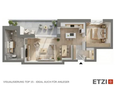 2-Zimmer-Wohnung kaufen in Krems Land – 55,64 m², € 216.000 – Bild 3 von 15