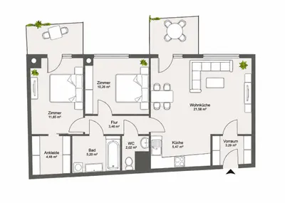 3-Zimmer-Wohnung mieten in Wien – 75 m², € 1.750 – Bild 6 von 7