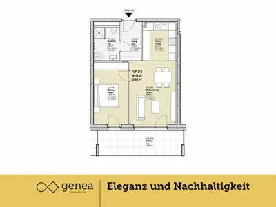 2-Zimmer-Wohnung kaufen in Graz – 52,03 m², € 300.167 – Bild 2 von 13