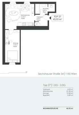 2-Zimmer-Wohnung kaufen in Wien – 43,92 m², € 199.000 – Bild 12 von 12