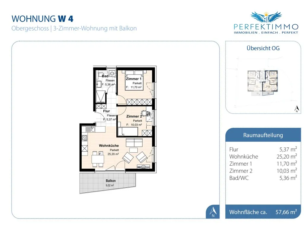 3-Zimmer-Neubauwohnung in Sautens zur Miete - Ansicht 3