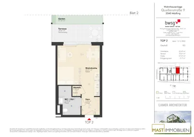 1-Zimmer-Wohnung kaufen in Mödling – 32,67 m², € 219.000 – Bild 12 von 13