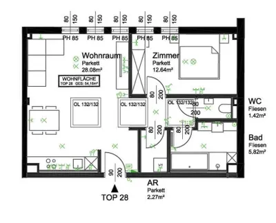 Wohnung mieten in Sankt Pölten Land – 55 m², € 629 – Bild 1 von 25