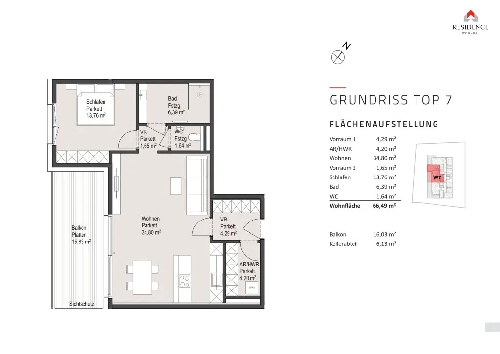 Wohnung – Salzburg, Parsch - Ansicht 3