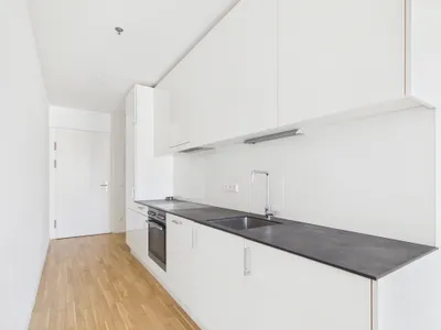 Online Termin buchen: 1 Zimmer-Apartment im 18. OG | viele Extras im Haus