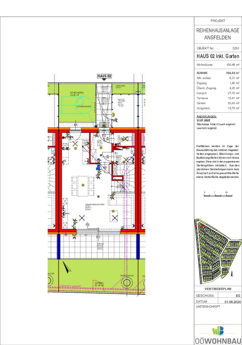 Neubau: Doppel- und Reihenhausanlage Ansfelden, Widistraße H2 - Ansicht 3